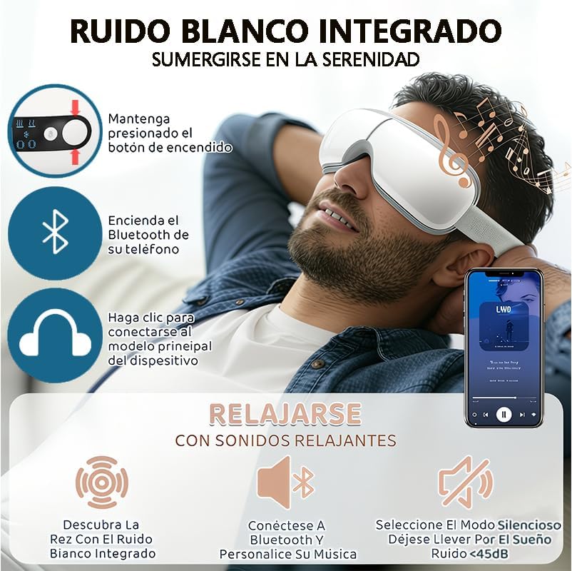 EyesPro Masajeador para Ojos con Calor y Sonido