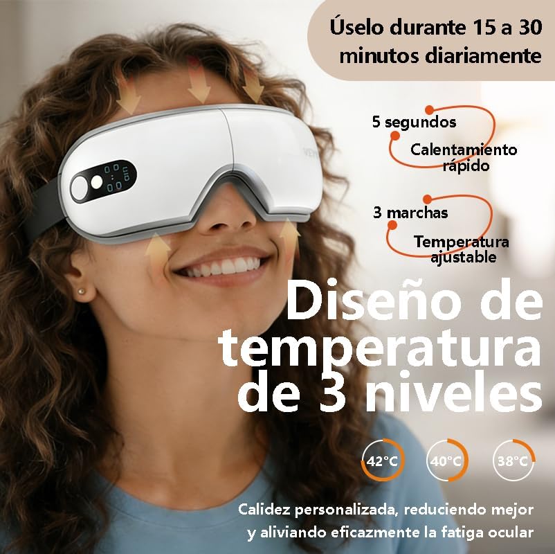 EyesPro Masajeador para Ojos con Calor y Sonido