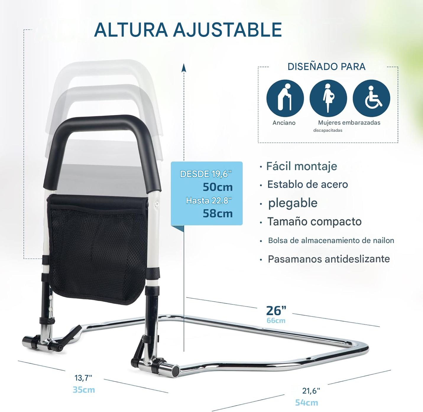 Baranda Seguridad Cama Adultos Mayores Calidad Superior A