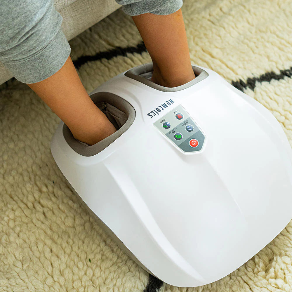 HoMedics Shiatsu Air 2.0 Masajeador de pies con calor y compresión de aire, 3 controles e intensidades personalizadas