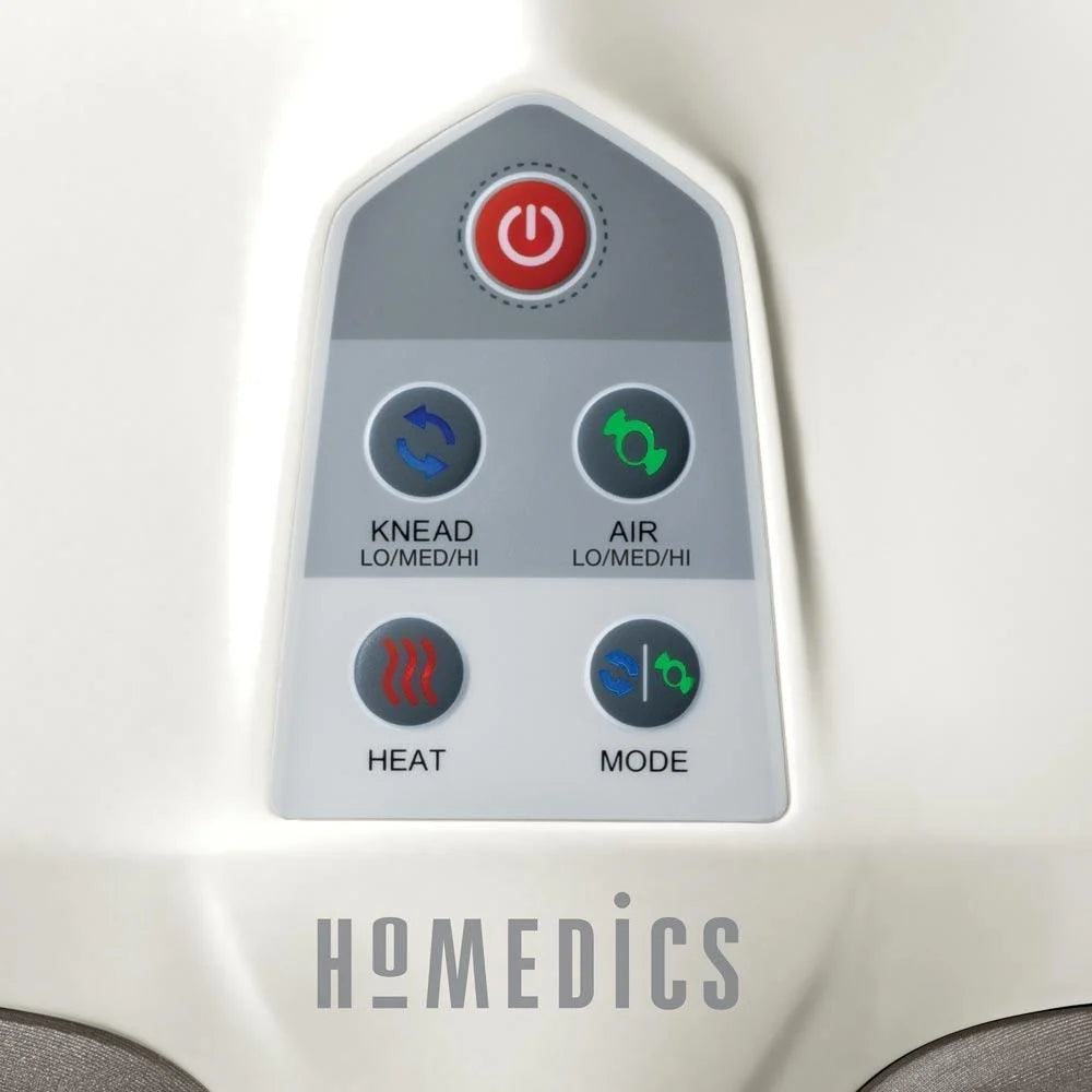 HoMedics Shiatsu Air 2.0 Masajeador de pies con calor y compresión de aire, 3 controles e intensidades personalizadas